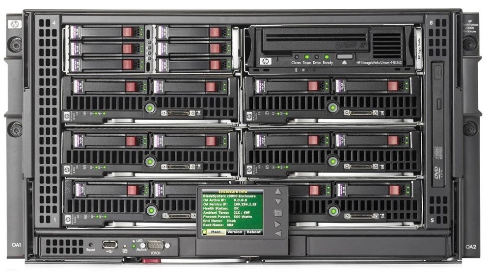 338843751 Блейд-сервер HP c3000 2xBL460c 2660v3 Encl/S-B [839347-S01]