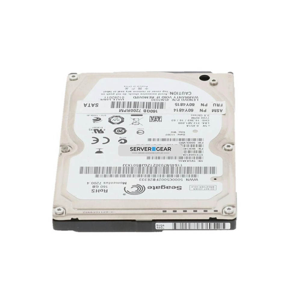 60Y4815 Жесткий диск 160GB 7200RPM 2.5' SATA 8MB HDD IBM Shipping