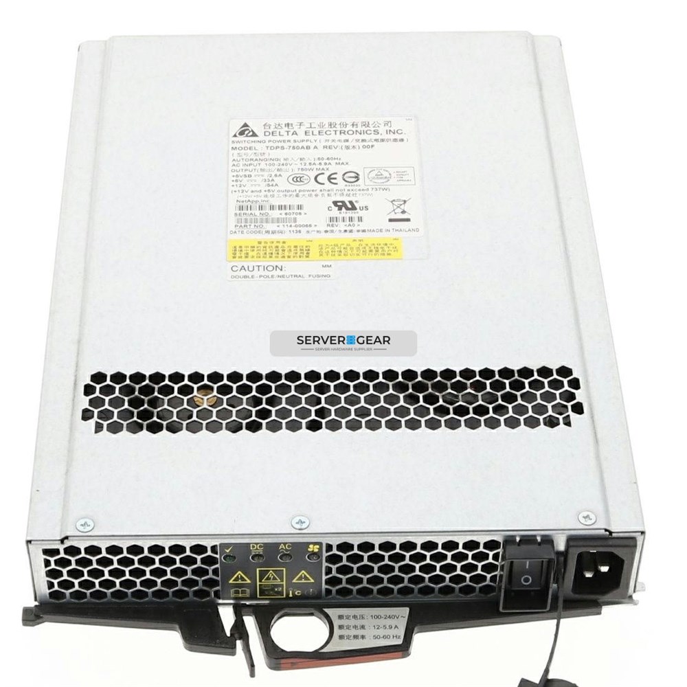 X519A Блок питания Netapp 750w Power Supply for DS2243/DS2246