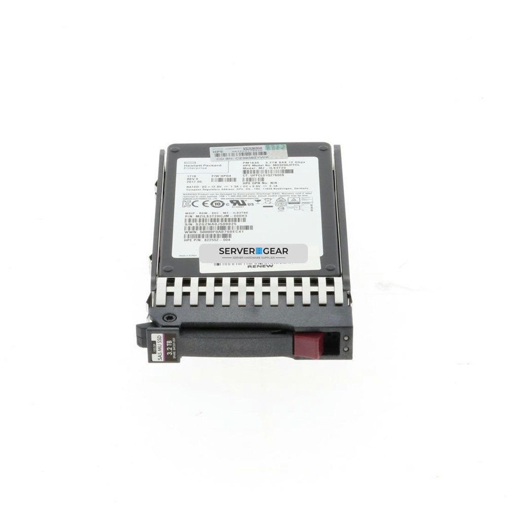 MO003200JWFWR-MSA Жесткий диск HP 3.2TB SAS 12G MU SFF SSD for MSA Storage