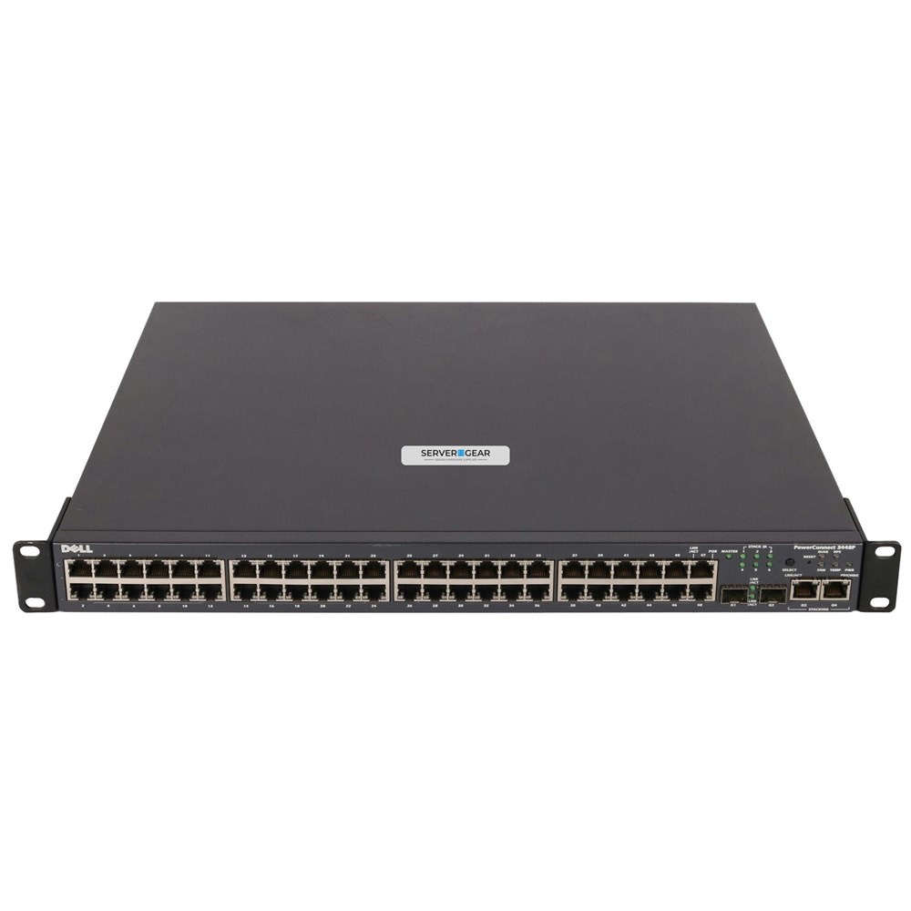 PC3448P Переключатель PowerConnect 3448P 48x1GB BASE-T 2x10GB SFP+