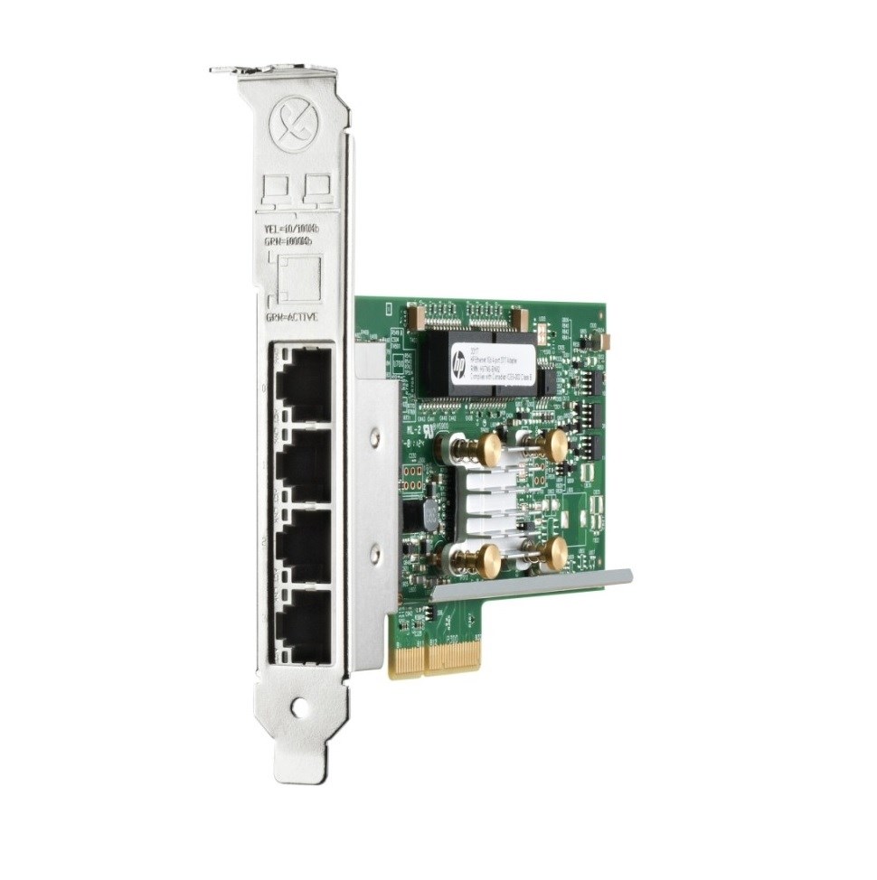 647594-B21 Сетевая Карта HP 331T PCI Express Quad Port Gigabit Server Adapter HSTNS-BN62 128Mb 4x1Гбит/сек 4xRJ45 LP PCI-E4x 2.0