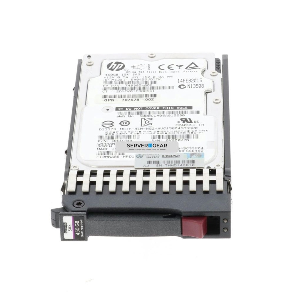 EH0450JDXBB-MSA Жесткий диск HP 450GB SAS 12G 15K SFF HDD for MSA Storage
