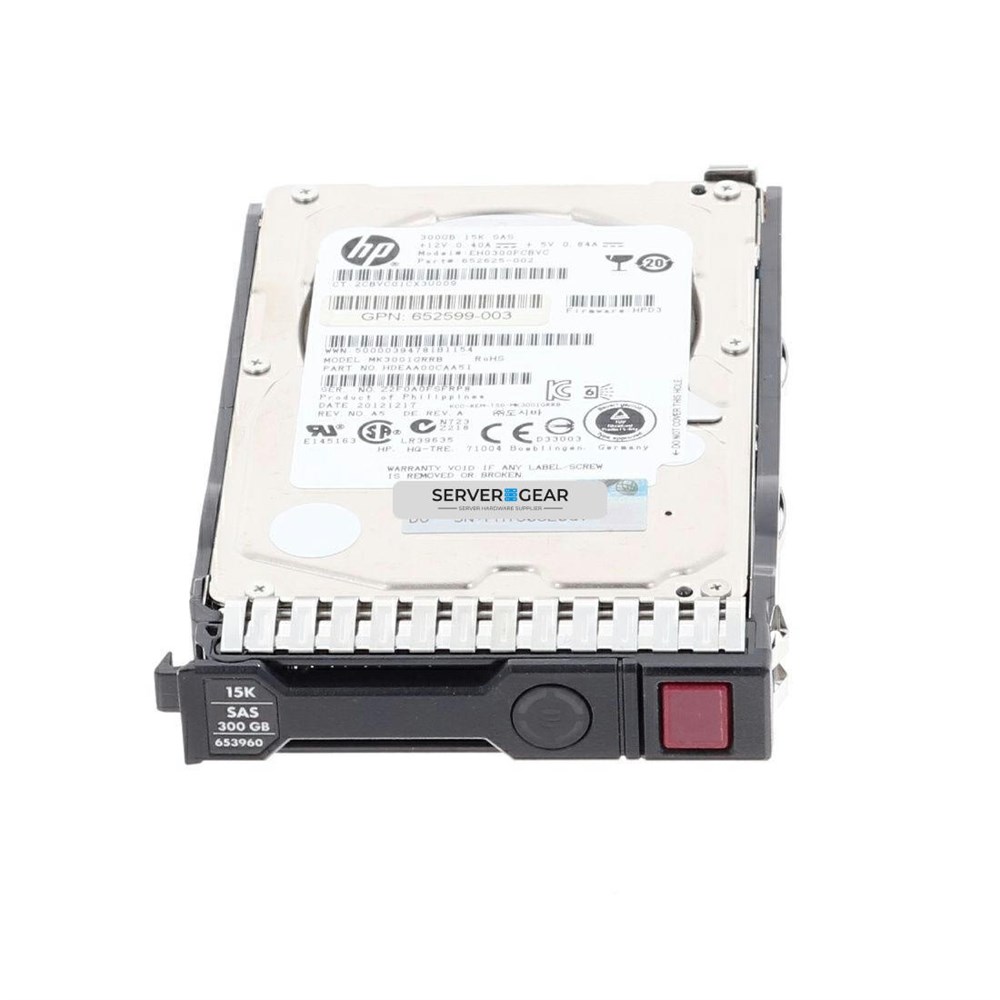 627114-002-G8 Жесткий диск HP 300GB SAS 6G 15K SFF HDD for G8-G10 Servers