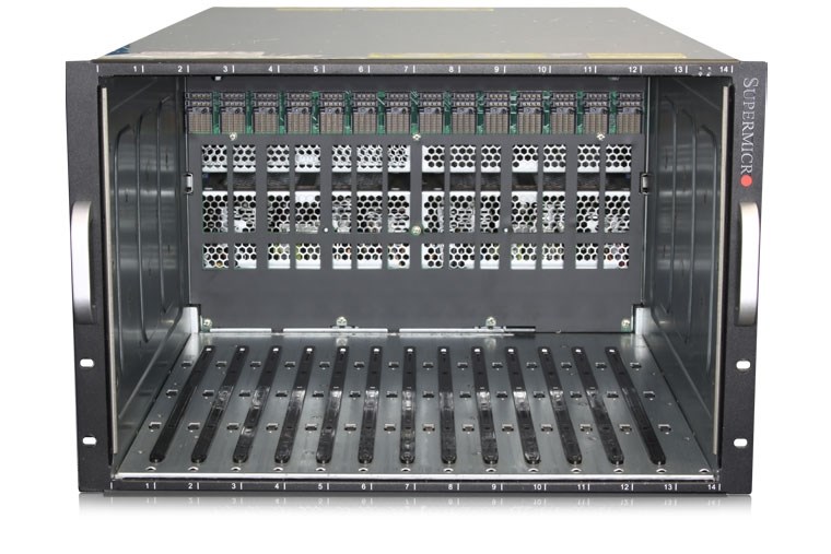 1531968775 Сервер Supermicro Sblade 14BLADE Enclosure-4x 1620W HS Power 2x GBSWCH [SBE-714E-R48]