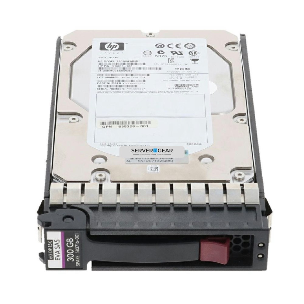 EF0300FATFD-EVA Жесткий диск HP 300GB SAS 6G 15K LFF HDD for EVA Storage