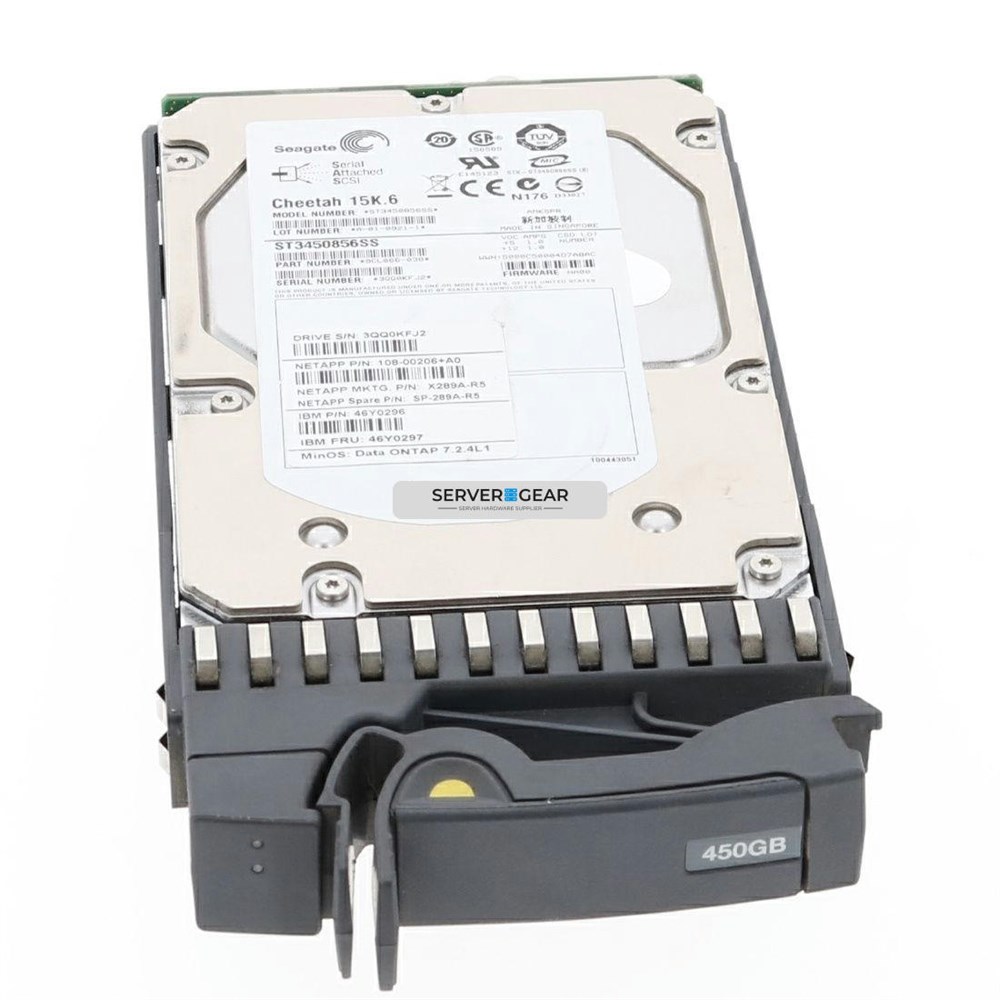 108-00206 Жесткий диск NetApp 450GB 15K SAS Internal Hard Drive Shipping