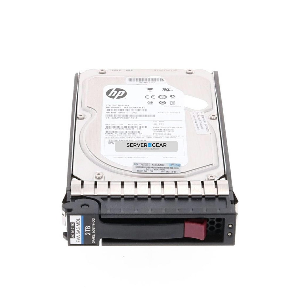 507613-002-EVA Жесткий диск HP 2TB SAS 6G 7.2K LFF HDD for EVA Storage Shipping