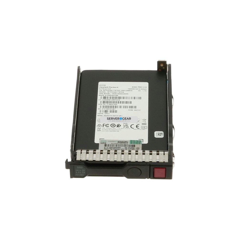 P21083-001 Жесткий диск HP 1.92TB SATA 6G RI SFF SSD for G8-G10 Servers